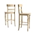 Wooden Bar Stool: Smooth Finish 3D model small image 2