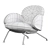 BAIXA Softline Velvet Armchair 3D model small image 7