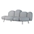 Spazio Edra Cipria Sofa 3D model small image 7