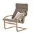 Stylish and Comfortable IKEA Poäng Armchair 3D model small image 2