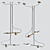 Sleek LED Pendant Chandelier 3D model small image 2