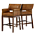 Hancock & Moore Club Bar Stool: Stylish and Versatile 3D model small image 1