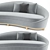 Elegant Curve Sofa Set 3D model small image 9