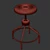 Sleek and Stylish Bar Stool 3D model small image 3