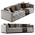 Minotti Andersen Line Quilt: Luxurious Comfort in Every Stitch 3D model small image 1