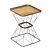 Luxurious Gold Accent Side Table 3D model small image 1