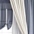 Polygonal Curtain Model: 3DS Max, OBJ & Texture 3D model small image 6