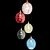 Ilaria Cluster Light: Vibrant Glass & Brass 3D model small image 2
