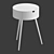 Modern White Bedside Table - West Elm 3D model small image 1