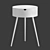 Modern White Bedside Table - West Elm 3D model small image 2