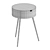 Modern White Bedside Table - West Elm 3D model small image 3