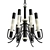 Italian Brutalist Brass Chandelier 3D model small image 1