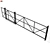 Industrial Sliding Mesh Gates 3D model small image 2