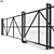 Industrial Sliding Mesh Gates 3D model small image 3