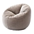 Comfort Cozy Bean Bag Chair 3D model small image 3