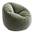 Comfort Cozy Bean Bag Chair 3D model small image 4