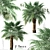 Blue Hesper Palm Delight - Set of 2 3D model small image 1