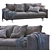 Modern Blue Interface Sofa: 2013 Design 3D model small image 4