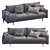 Modern Blue Interface Sofa: 2013 Design 3D model small image 6