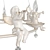 ARTE Lamp AMUR A1133SP-6WG: Elegant White and Gold Chandelier 3D model small image 5