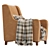 Modern Leather Corso Armchair 3D model small image 4