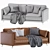 Krisby Leather Sofa: Stylish and Modern 3D model small image 7