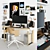 Title: IKEA Workplace Set with Decor & Tech 3D model small image 1