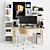 Title: IKEA Workplace Set with Decor & Tech 3D model small image 8