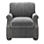 Modern Upholstered Chair 3D model small image 2