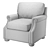 Modern Upholstered Chair 3D model small image 6