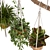 Macrame Hanging Plants Set 3D model small image 4