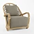 Elegant Rattan & Wicker Armchair 3D model small image 1