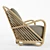 Elegant Rattan & Wicker Armchair 3D model small image 2