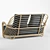 Chic Charloftenborg Rattan Sofa 3D model small image 2