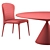 Sleek Clay Table & Monti Chair Set 3D model small image 6