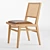 Elegant Fusion: Dunne Caned Chair 3D model small image 3