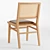 Elegant Fusion: Dunne Caned Chair 3D model small image 4