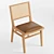 Elegant Fusion: Dunne Caned Chair 3D model small image 5