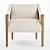 Slub Weave Kallan Chair 3D model small image 4