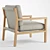 Sleek Ash Wood Lucy Chair 3D model small image 2