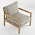 Sleek Ash Wood Lucy Chair 3D model small image 5