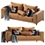 Elegante Leather Sofa 3D model small image 1