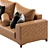 Elegante Leather Sofa 3D model small image 4