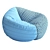 Comfy Bean Bag Chair 3D model small image 6