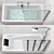 Radaway and Ravak Bath Screens and Bathtubs Set 3D model small image 3