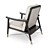Brasilia FUP010037: Elegant Upholstered Armchair 3D model small image 2