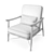 Brasilia FUP010037: Elegant Upholstered Armchair 3D model small image 3
