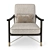Brasilia FUP010037: Elegant Upholstered Armchair 3D model small image 4