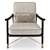 Brasilia FUP010037: Elegant Upholstered Armchair 3D model small image 7