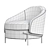 Modern LLOYD Armchair by Longhi 3D model small image 6